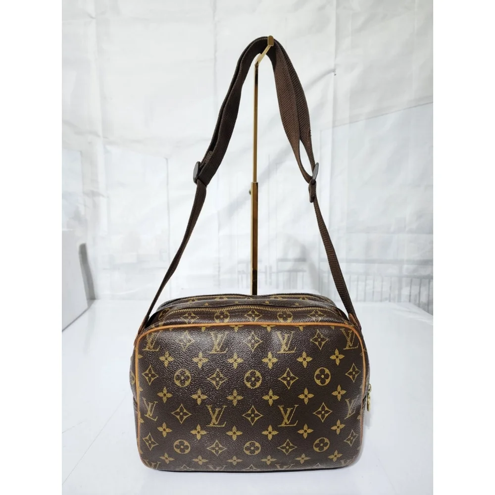 Louis Vuitton Reporter Shoulder Bag Brown/Beige